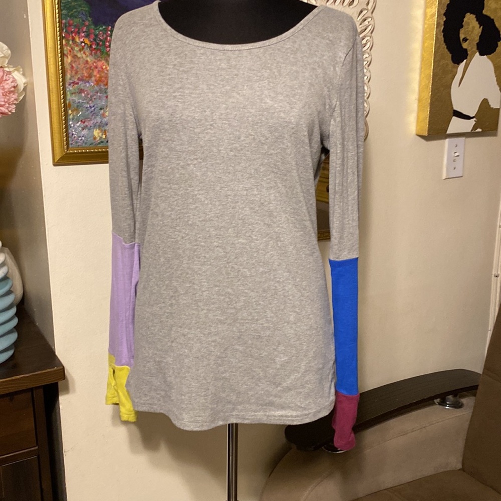 Allegra K women multicolore long sleeve top size L in excellent condition